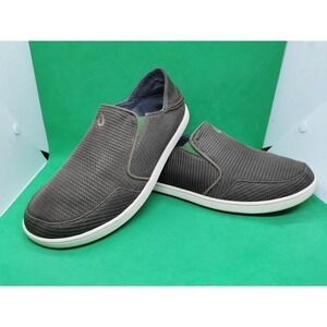 OLUKAI Men's Nohea Mesh Slip-On Shoes Mustang - Lime Peel Size 8 Excellent
